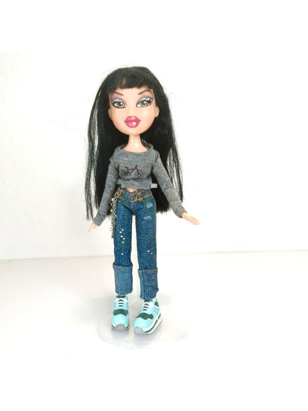 Bratz Jade Kool Kat Doll Black Hair Blunt Bangs Y2K Outfit MGA 2001